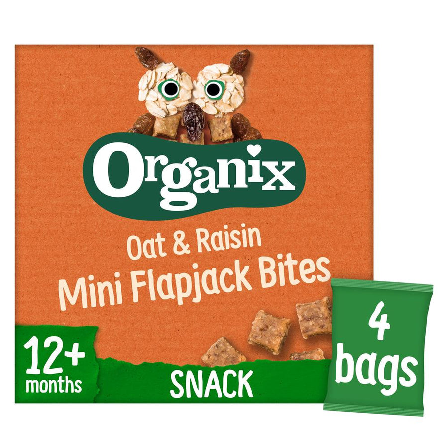 Organix Mini Oat & Raisin Flapjack Snacks Multipack (4x20g)