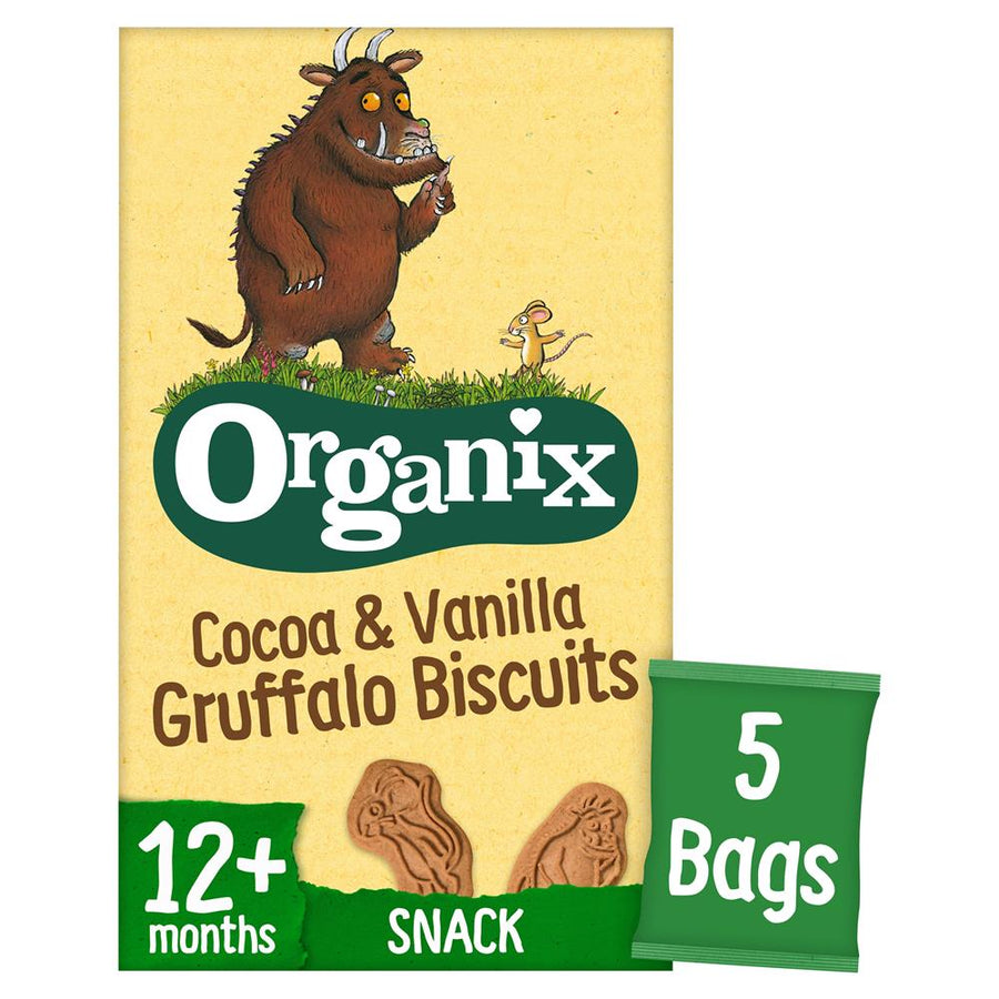 Organix Gruffalo Biscuits Cocoa & Vanilla Multipack 5 x 20g