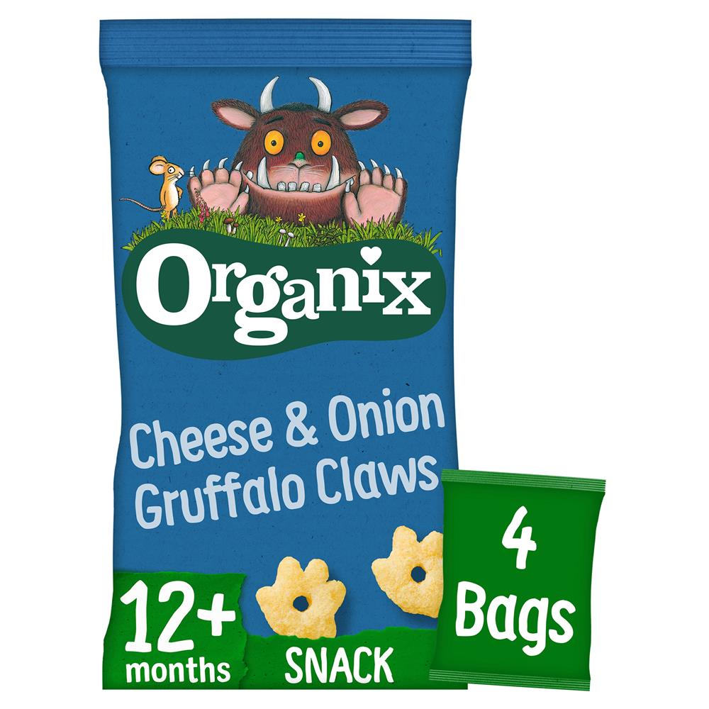 Organix Gruffalo Claws Cheese & Onion Multipack 4 x 15g