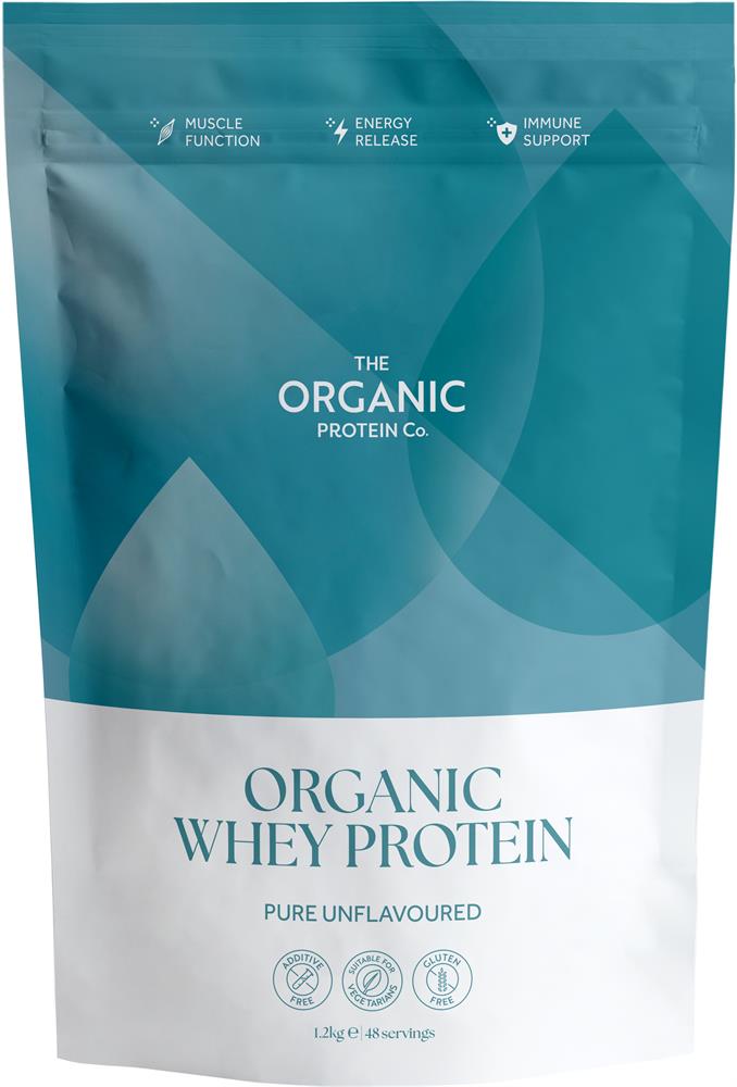 Pure Unfalvoured Organic Whey Protein Powder 1.2kg