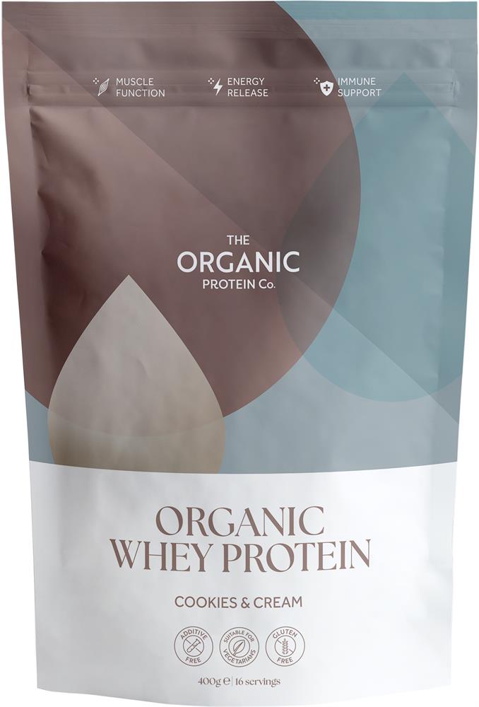 Cookies & Cream Organic Whey Protein Powder 400 g