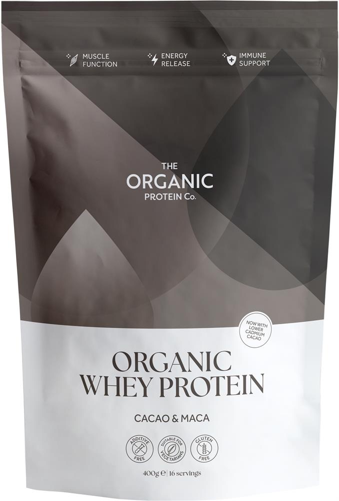 Cacao & Maca Organic Whey Protein Powder 400g