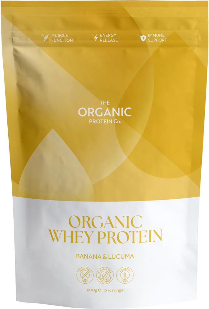 Banana & Lucuma Organic Whey Protein Powder 600g