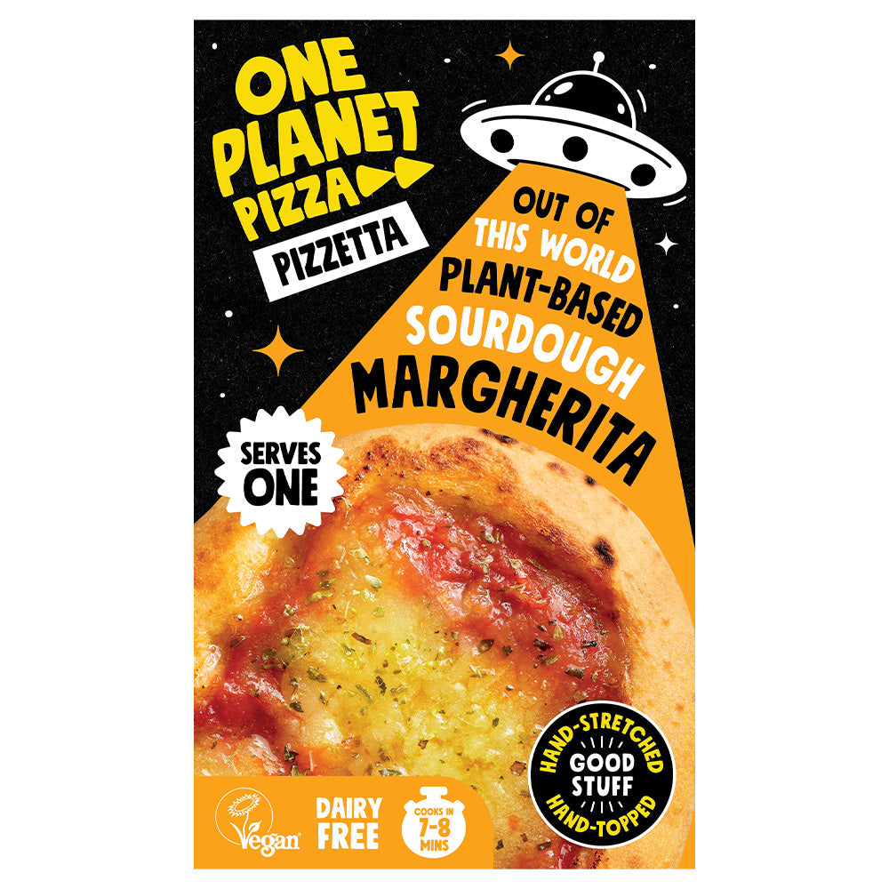 One Planet Pizza Frozen Sourdough Margherita Vegan Pizzetta 185g
