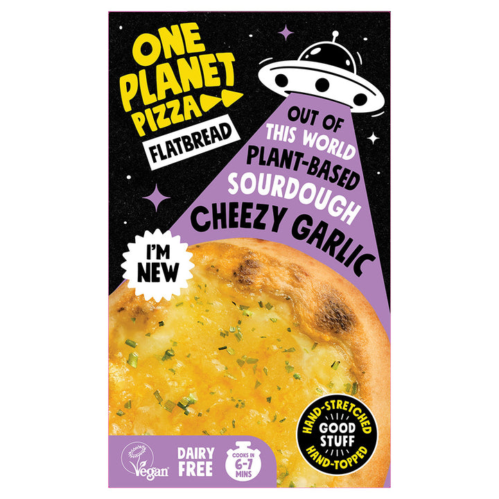One Planet Pizza Frozen Cheezy Garlic Vegan Flatbread 190g