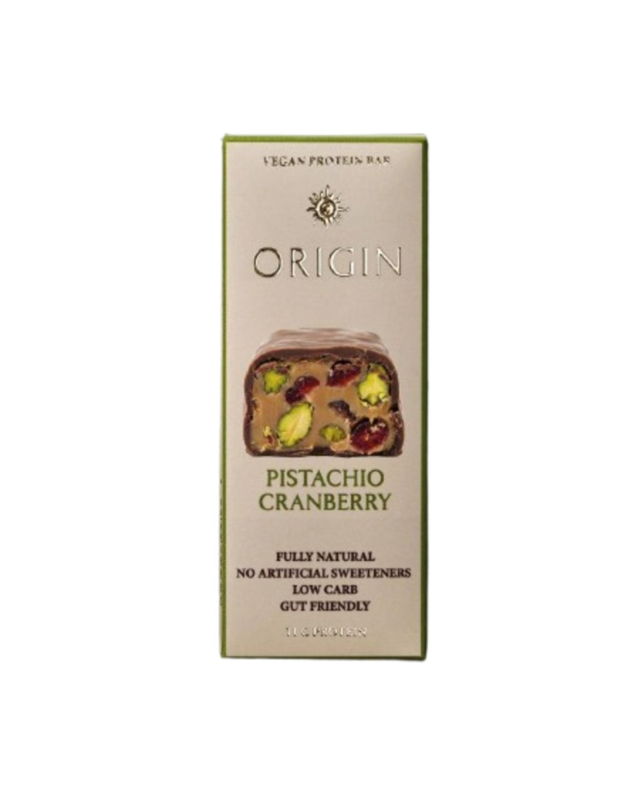 Origin Vegan Protein Bar Pistachio Cranberry 45g