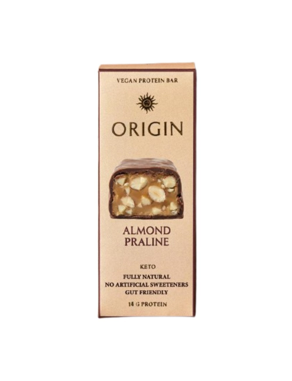 Origin Vegan Protein Bar Keto Almond Praline 45g
