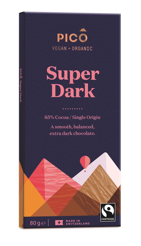 Pico Organic Super Dark Chocolate 80g