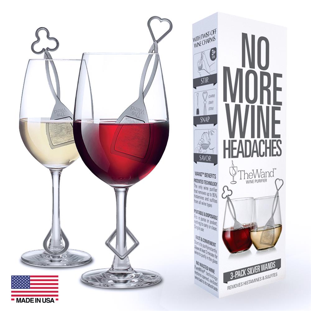 The Wand Wine Purifier - Silver 3-Pack