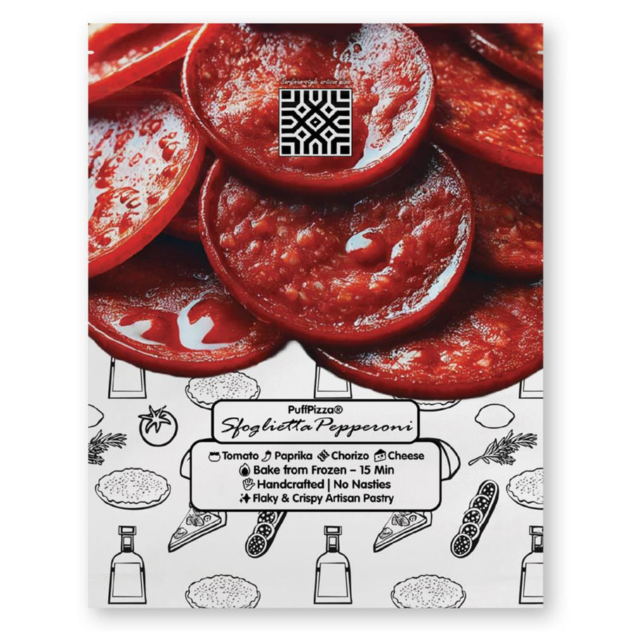 Sfoglietta Pepperoni Italian Mini Puff Pastry Pizzas 560g