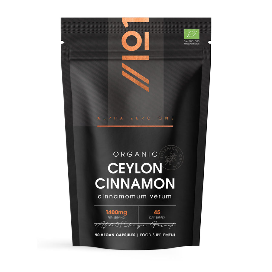 Alpha01 Organic Ceylon Cinnamon 1400mg 90 Capsules