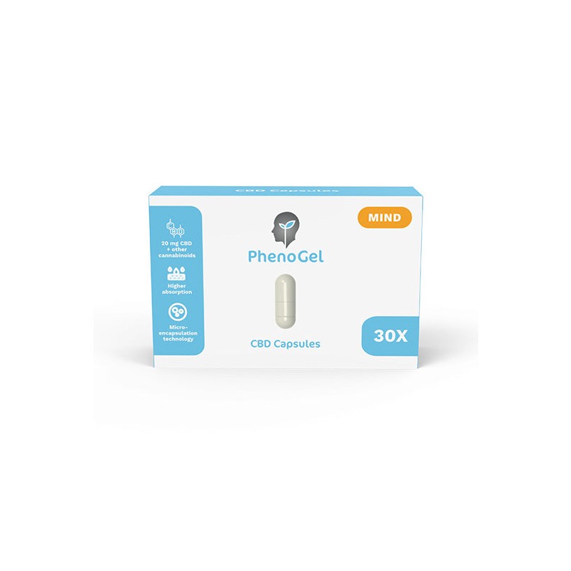 PhenoGel By PhenoLife Mind 600mg CBD Capsules - 30 Caps (BUY 1 GET 1 FREE)