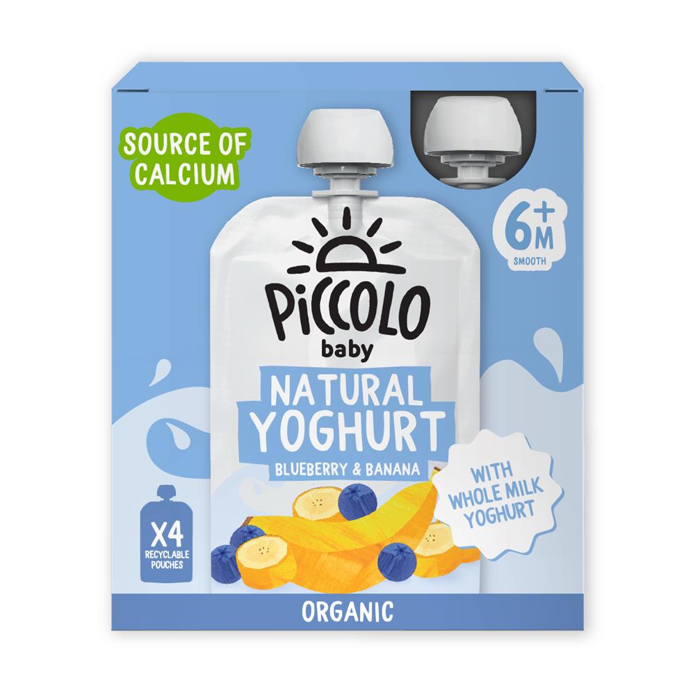 Piccolo Organic Blueberry & Banana Yoghurt Multipack 4x100g