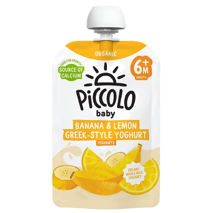 Piccolo Organic Banana & Lemon Greek-Style Yoghurt Stage 1 100g