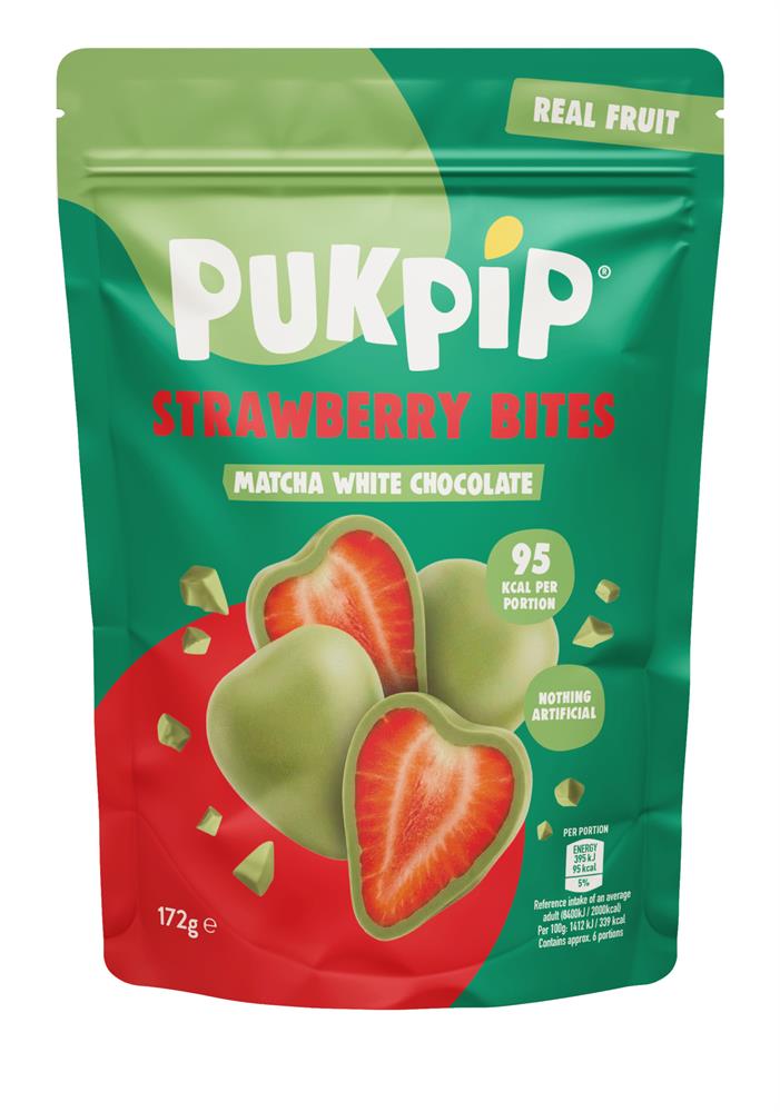 Strawberry Bites in Matcha White Choc 172g
