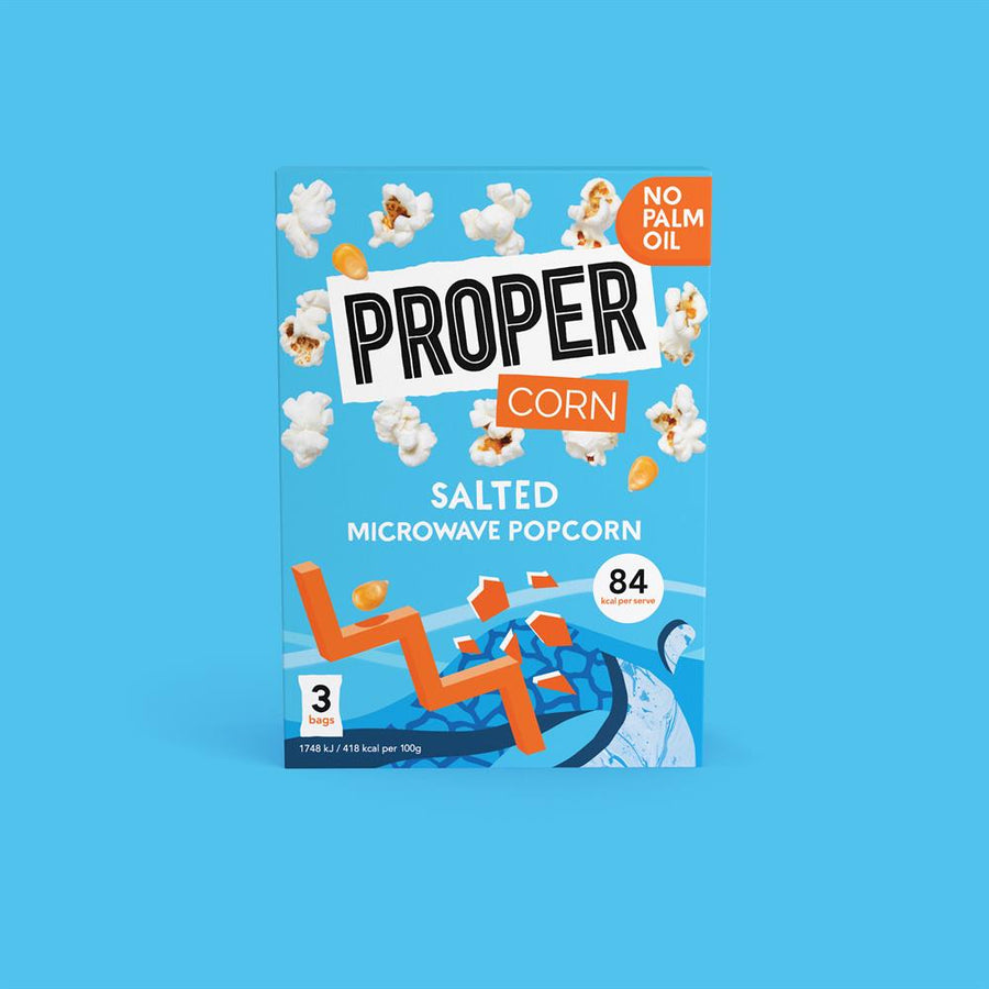 Proper Corn Salted Microwaveable Popcorn 3x70g