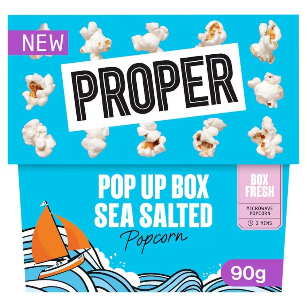 Proper Popcorn Sea Salted Microwave Pop Box 90g