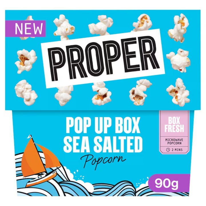 Proper Popcorn Sea Salted Microwave Pop Box 90g