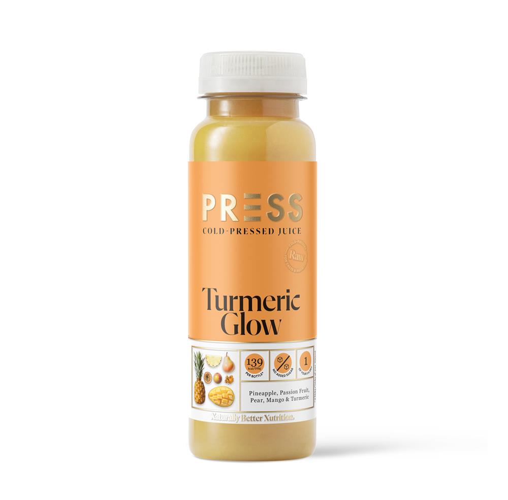PRESS Healthfoods Cold-Pressed Turmeric Glow Juice 250ml