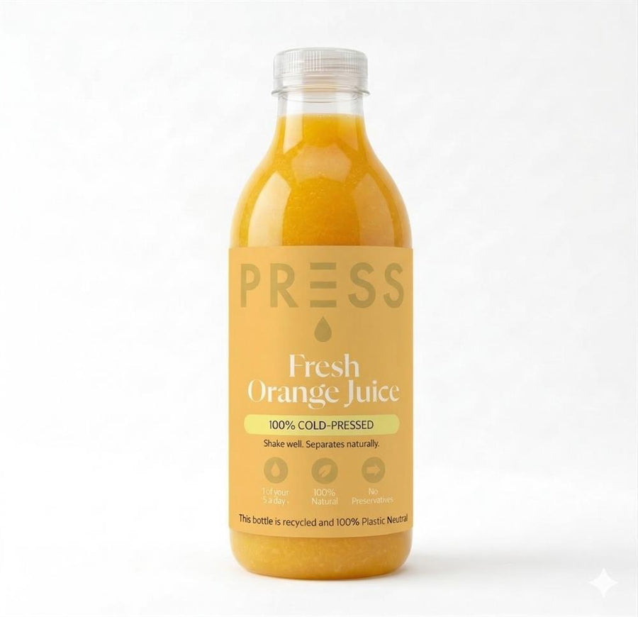 PRESS Healthfoods Cold-Pressed Orange Juice 1L