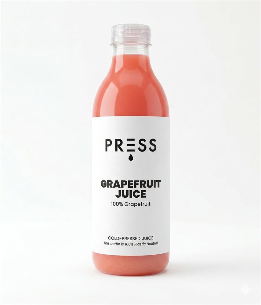 PRESS Healthfoods Cold-Pressed Grapefruit Juice 1L