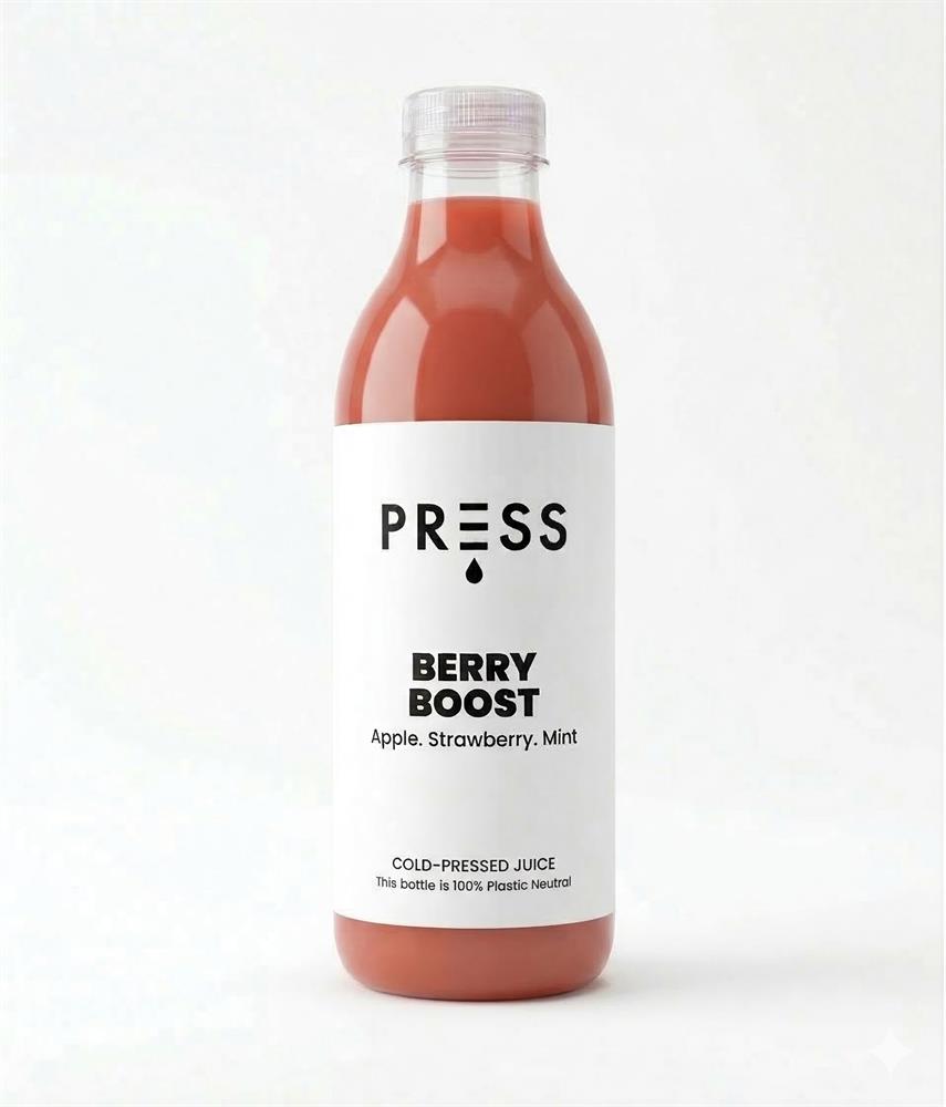 PRESS Healthfoods Cold-Pressed Berry Boost Juice 1L
