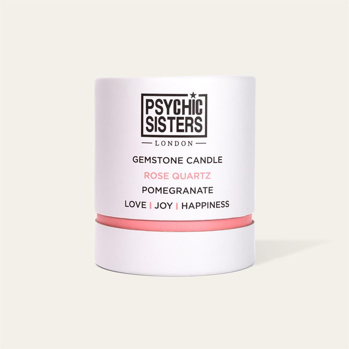 Large Rose Quartz Gemstone Candle