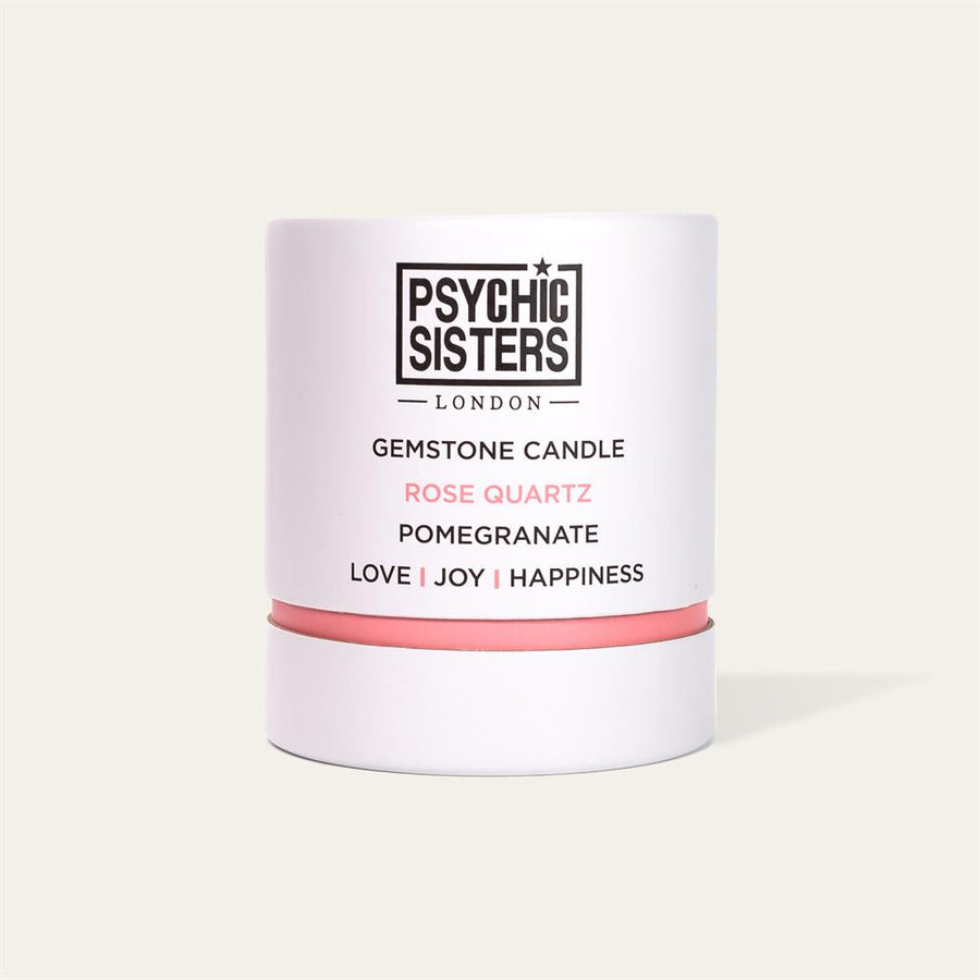 Large Rose Quartz Gemstone Candle