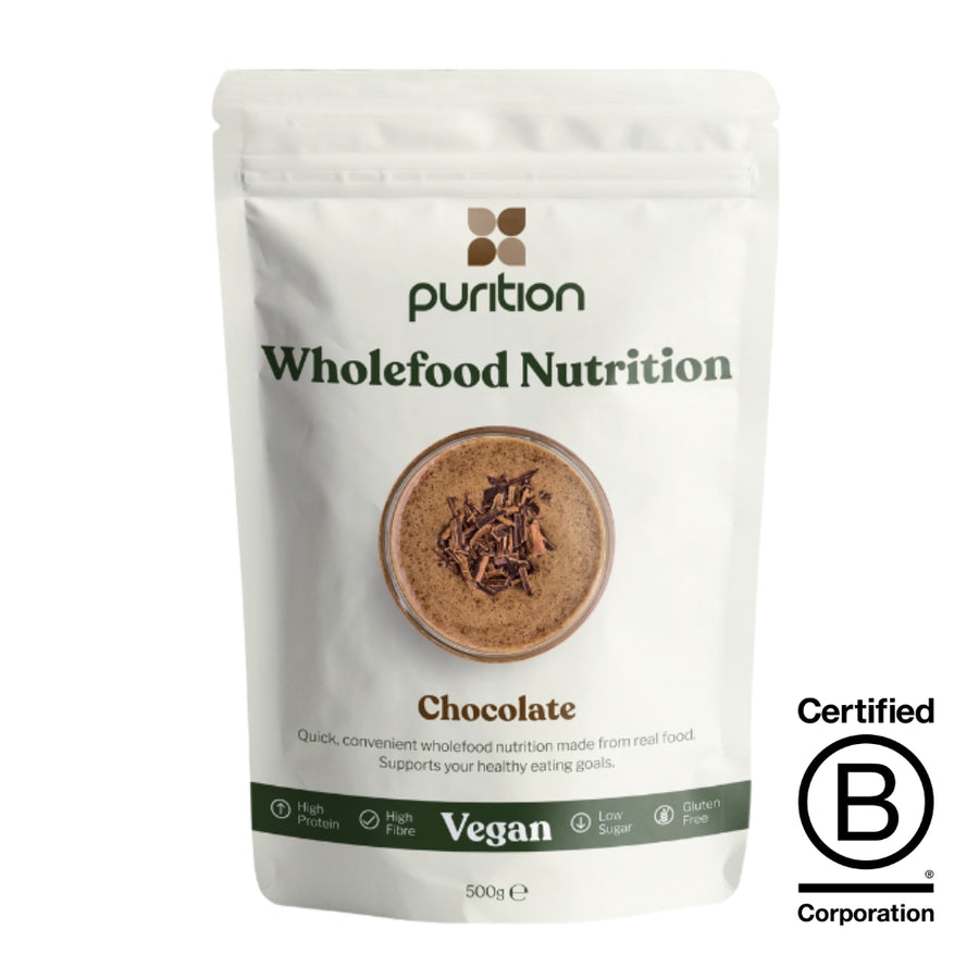 Purition Vegan Wholefood Nutrition Choc - 500g (12 servings)