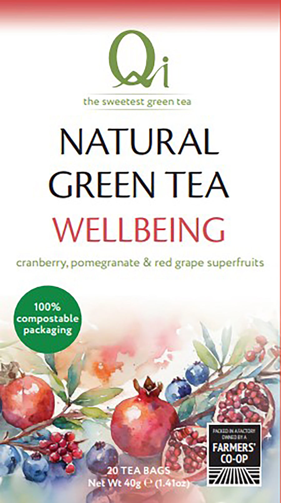Wellbeing Green Tea 25 Tea bags / 40g
