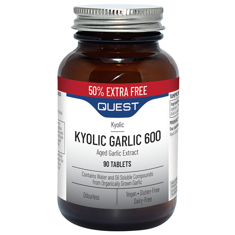 Quest Kyolic Garlic 600mg E/F (50% Extra Free) 60+30 Tablet
