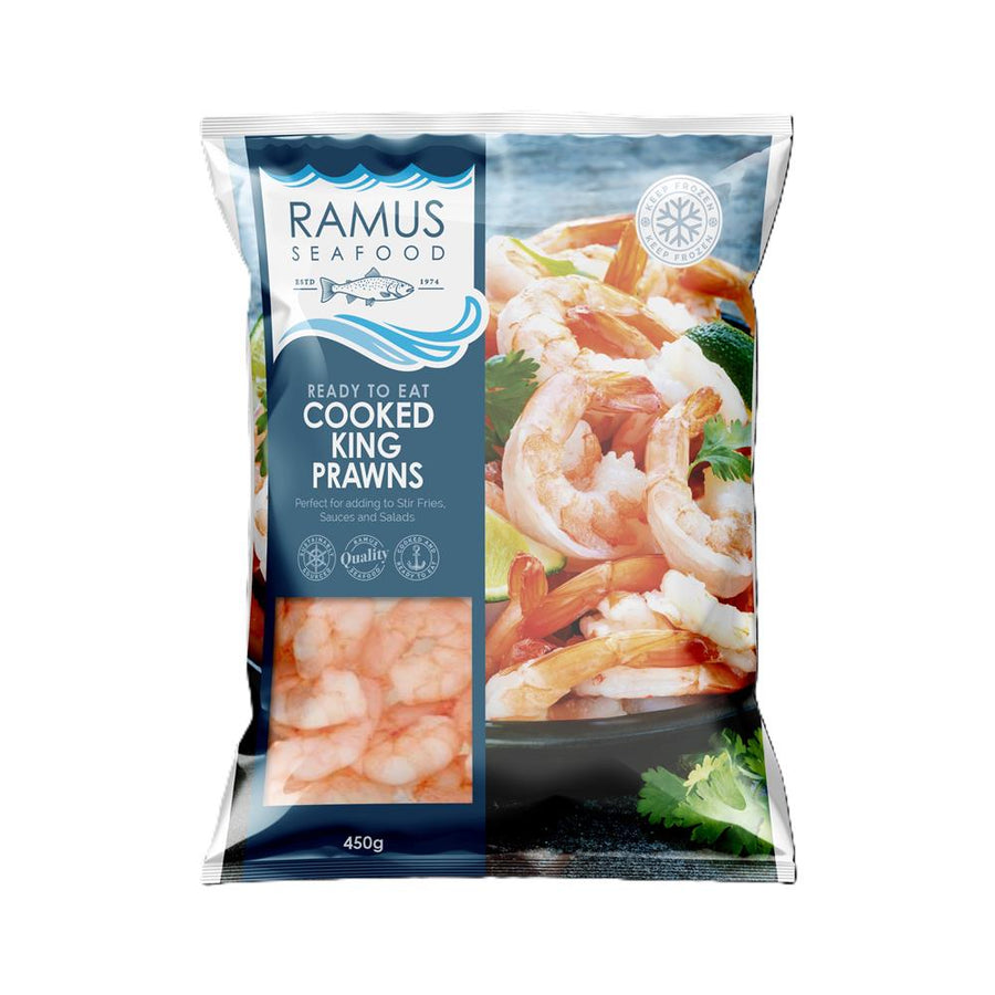 Ramus Seafood Frozen Cooked King Prawns 200g