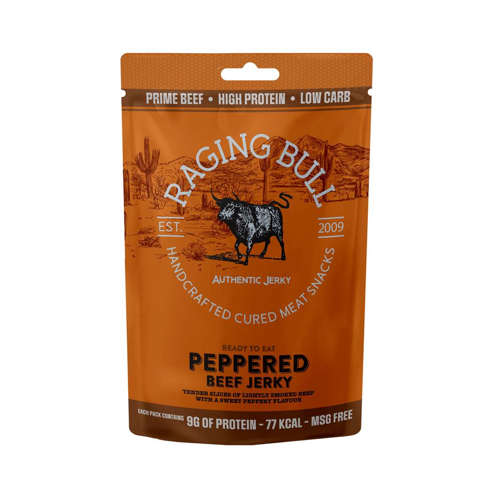 Raging Bull Peppered Beef Jerky 28g