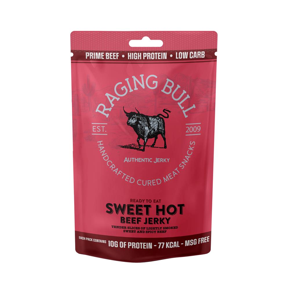 Raging Bull Sweet Hot Beef Jerky 28g