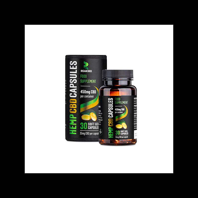 Reakiro 450mg Full Spectrum CBD Soft Gel Capsules - 30 Caps (BUY 1 GET 1 FREE)