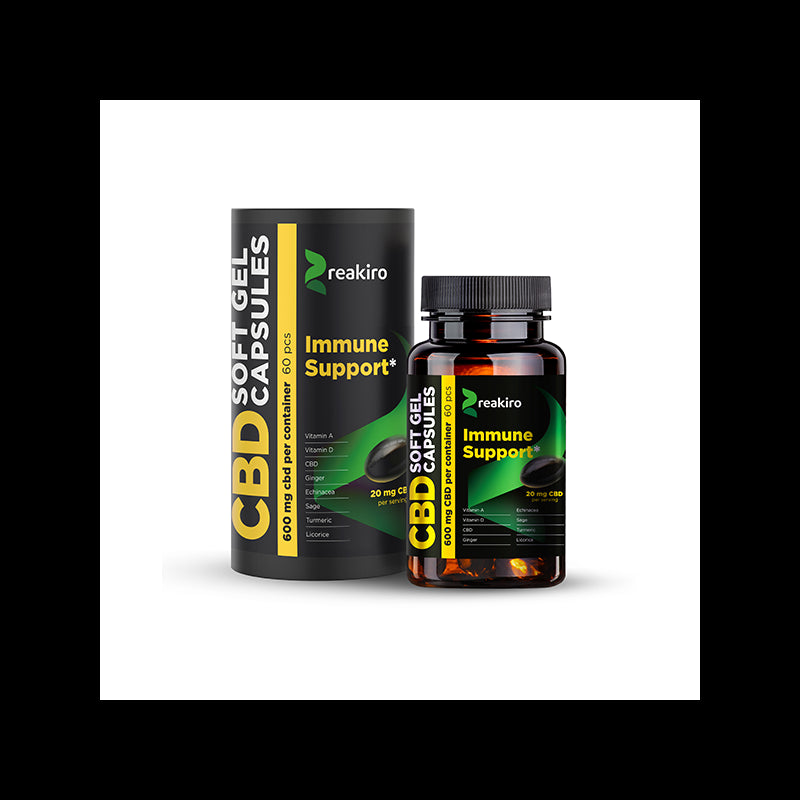 Reakiro 600mg CBD Full Spectrum Immune Support Capsules - 60 Caps