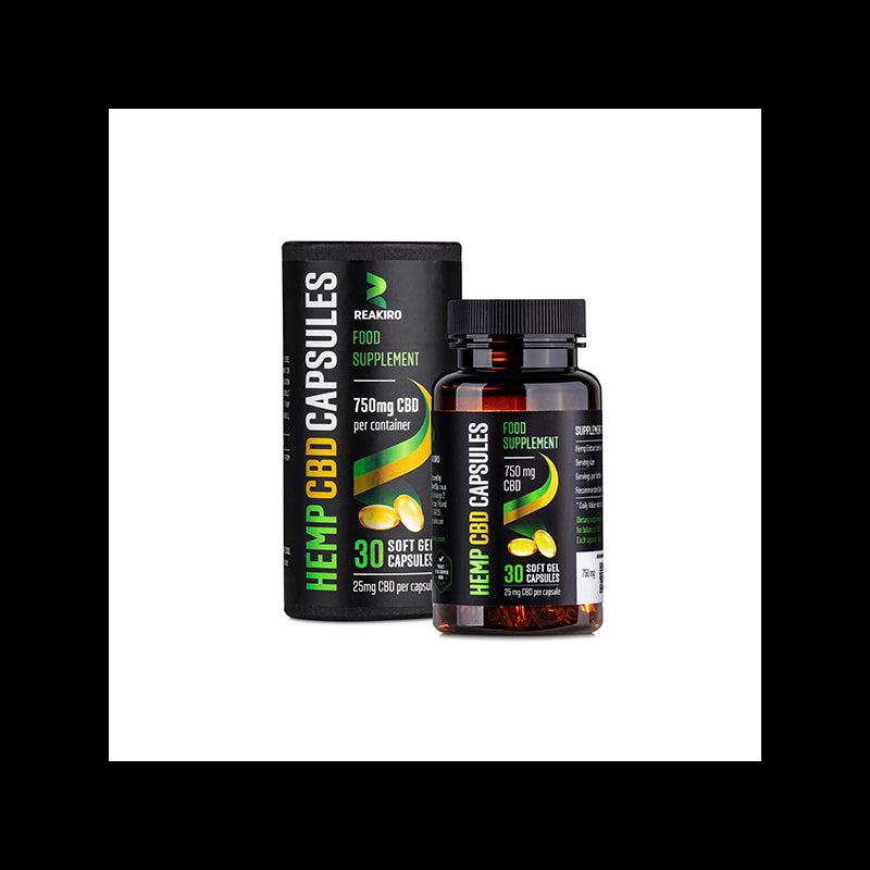 Reakiro 750mg Full Spectrum CBD Soft Gel Capsules - 30 Caps