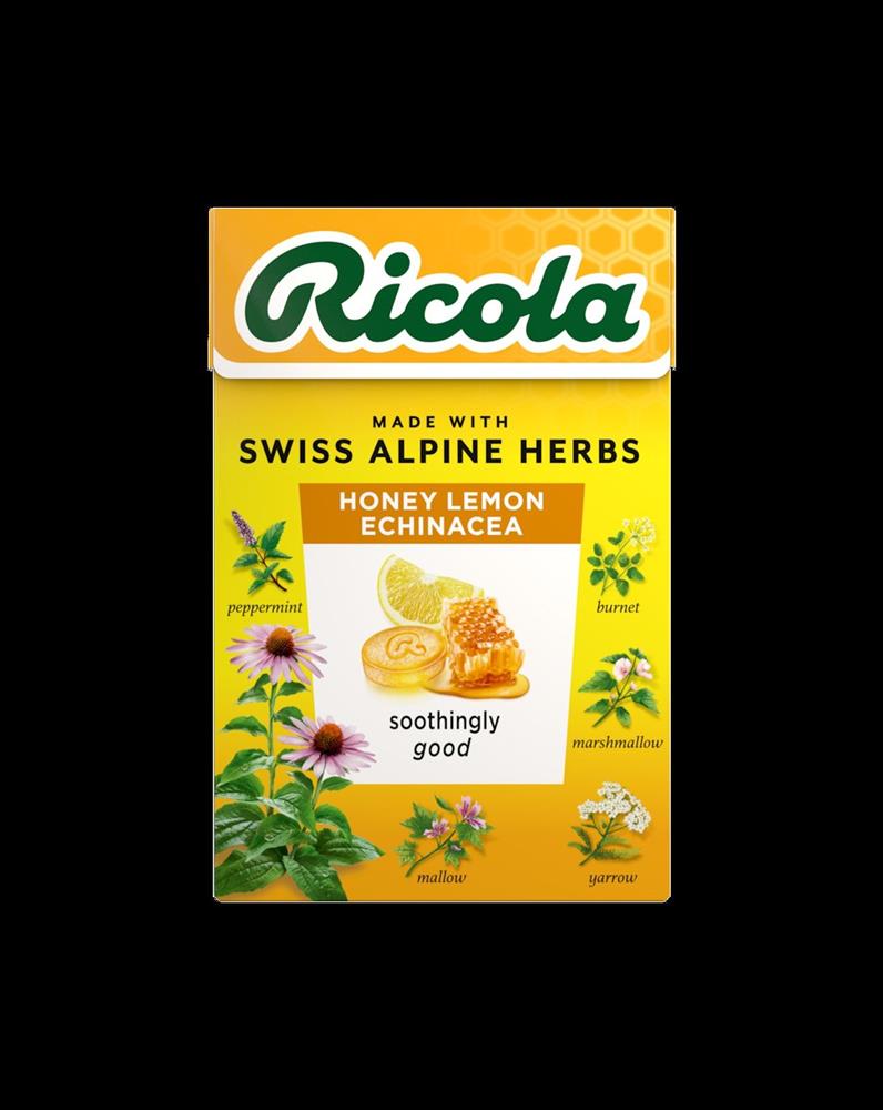 Ricola Honey Lemon Echinacea 45g Box.