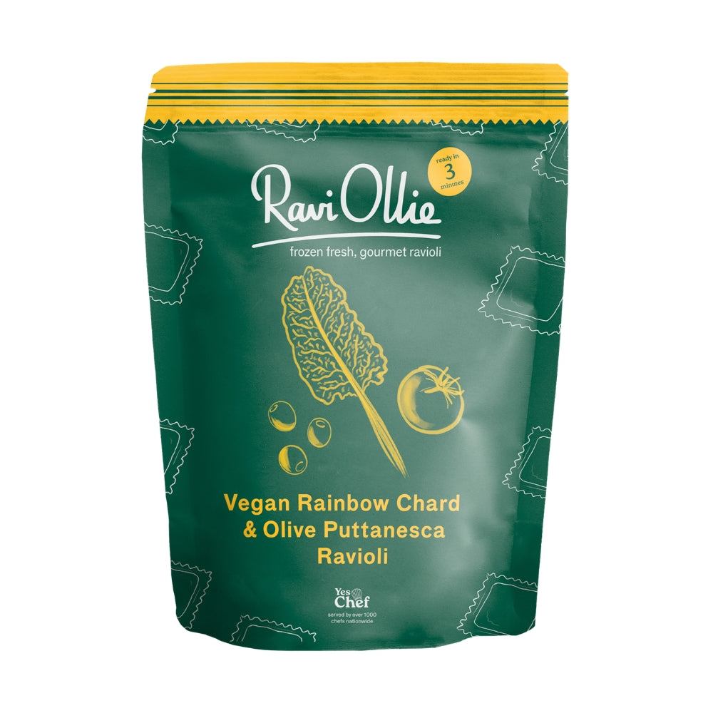 RaviOllie - Vegan Rainbow Chard & Olive Puttanesca Ravioli 350g