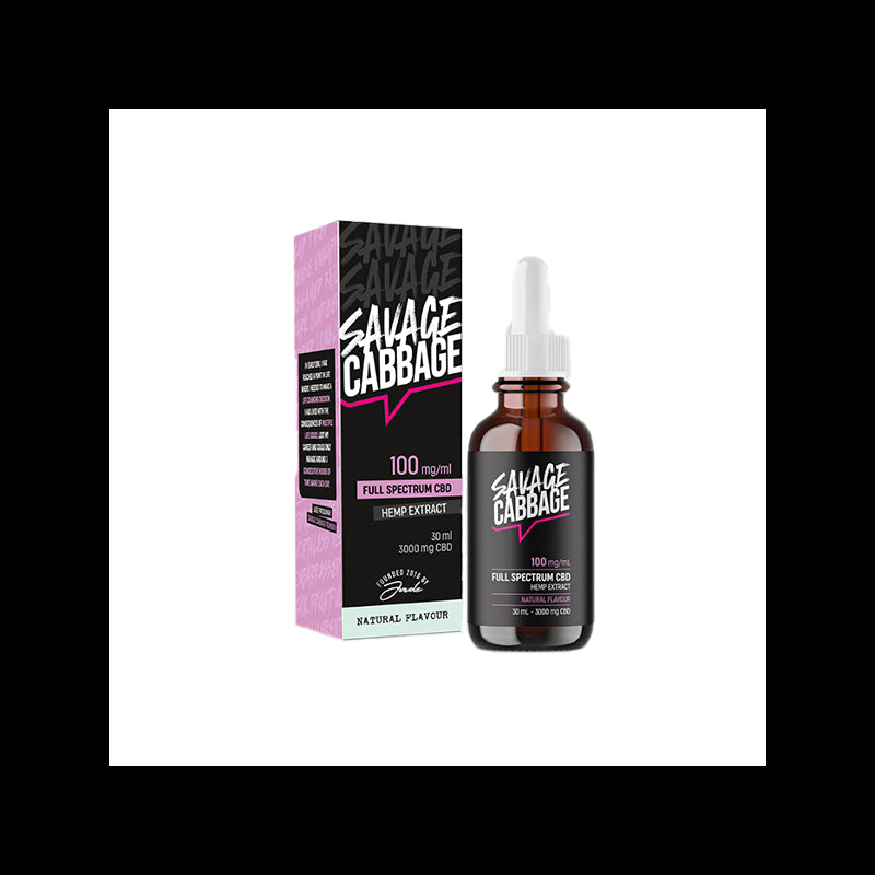 Savage Cabbage 3000mg CBD Oil Natural 30ml