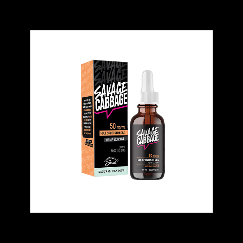 Savage Cabbage 3000mg CBD Oil Natural 60ml