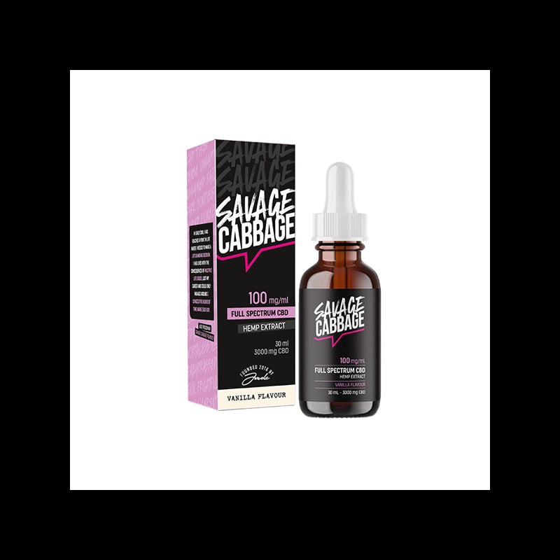 Savage Cabbage 3000mg CBD Oil Vanilla 30ml (BUY 2 GET 1 FREE)