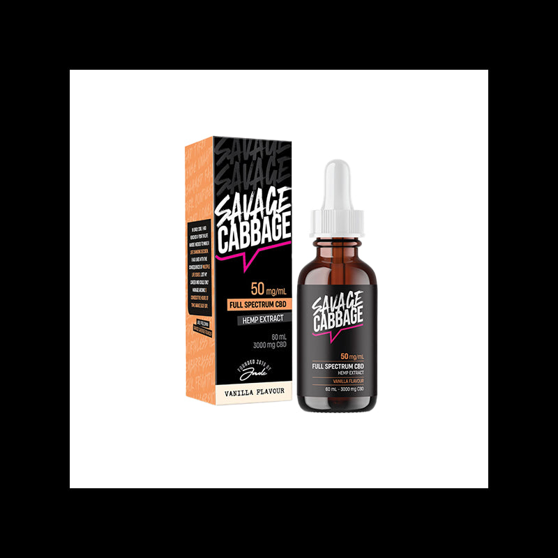 Savage Cabbage 3000mg CBD Oil Vanilla 60ml
