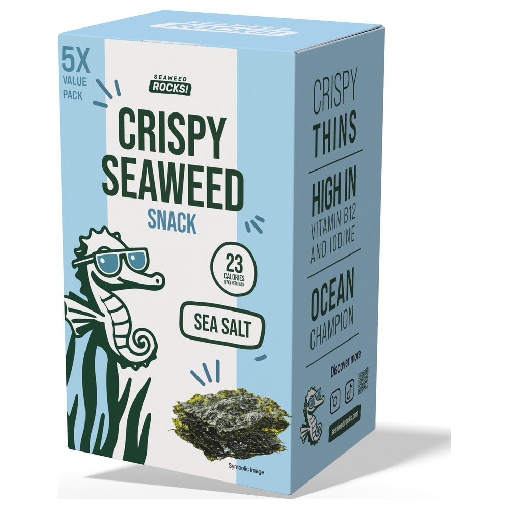 Seaweed Rocks Crispy Seaweed Snack Sea Salt 5 snacks of 4.5g