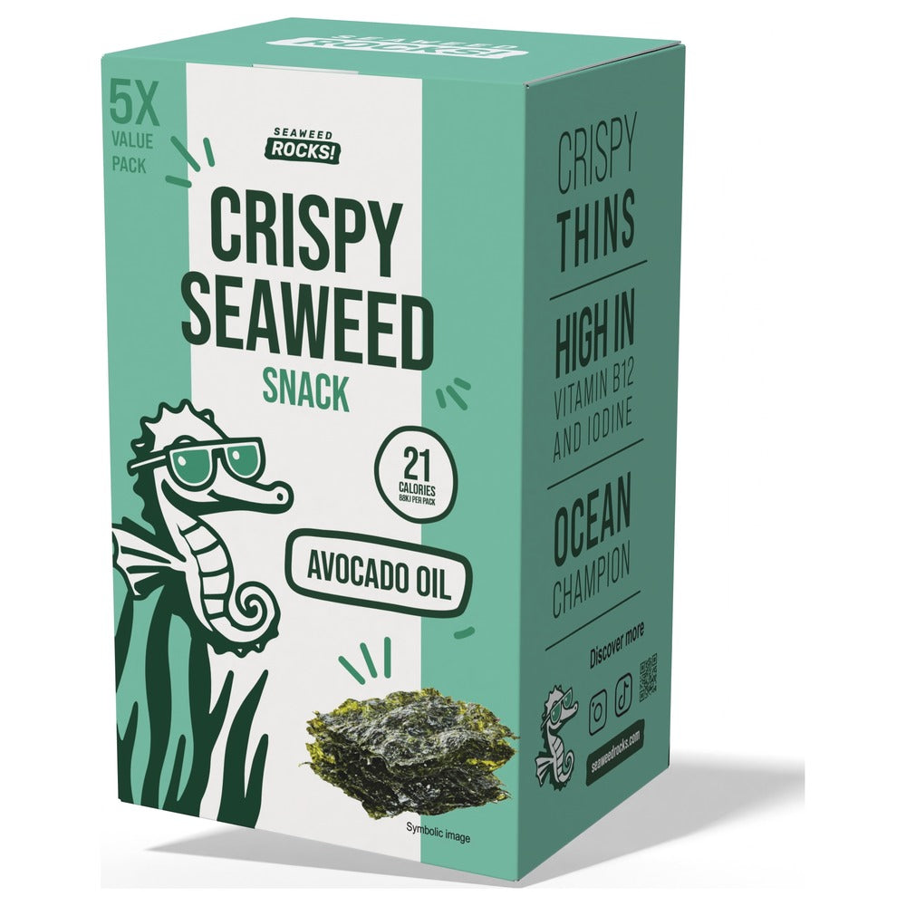 Seaweed Rocks Crispy Seaweed Snack Avocado Oil 5 snacks of 4.5 g
