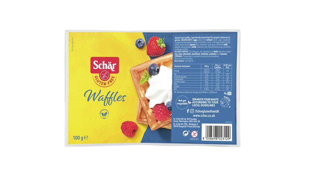 Schar Gluten Free Soft Waffle 100g