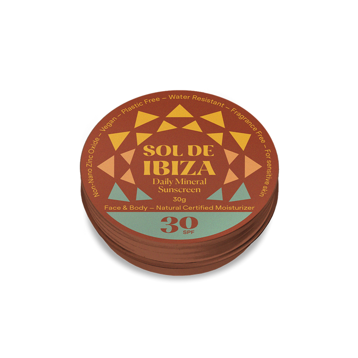 Mini Tin Plastic Free Face & Body Natural Mineral Sunscreen SPF30
