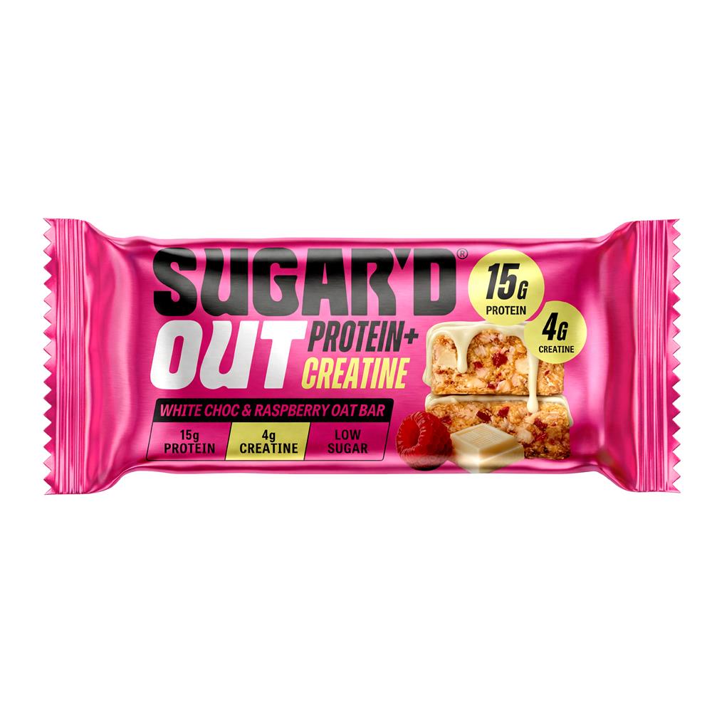 White Choc & Raspberry Protein + Creatine Oat Bar 68g