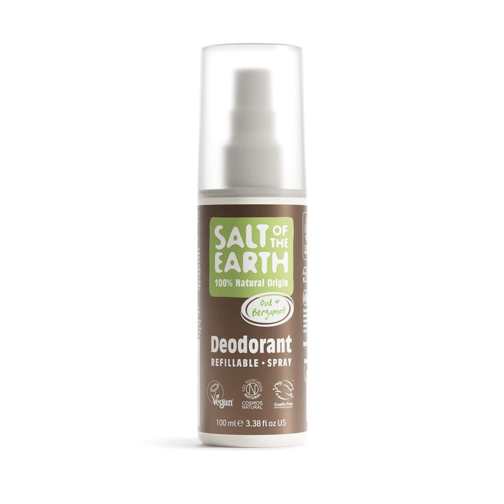 Salt of the Earth Oud & Bergamot Refillable Deo Spray 100ml