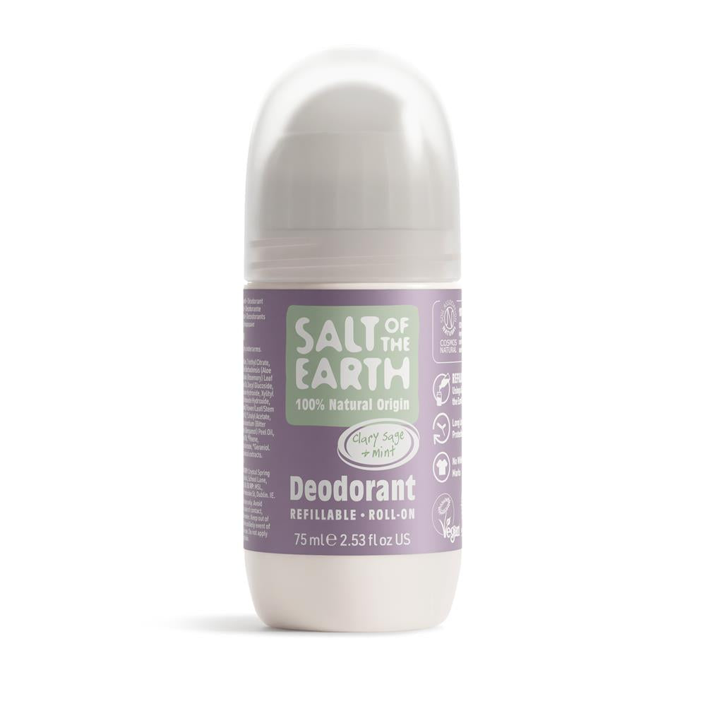 Salt of the Earth Clary Sage & Mint Refillable Roll On 75ml